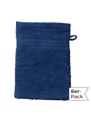 REDBEST Frottier Waschhandschuh 6er-Pack Chicago in dunkelblau