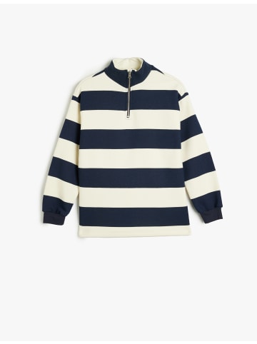 KOTON Sweatshirt in Ekru Gestreift