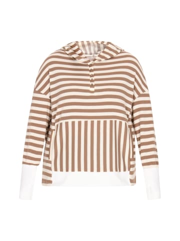Usha Plus Size Hoodie usha PLUS SIZE in brown stripe