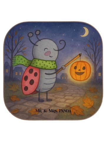 Mr. & Mrs. Panda Holzuntersetzer Smörle Laterne Design ohne Spruch in Weiß