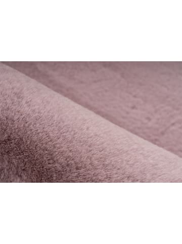 Kayoom Hochflor Teppich Rabbit in rosa - rund