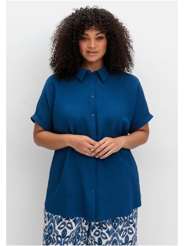 sheego Hemdbluse in blaubeere