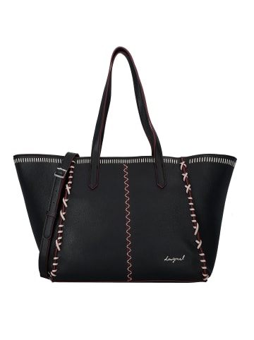 Desigual Manhattan Pespuntes Shopper Tasche 34 cm in schwarz