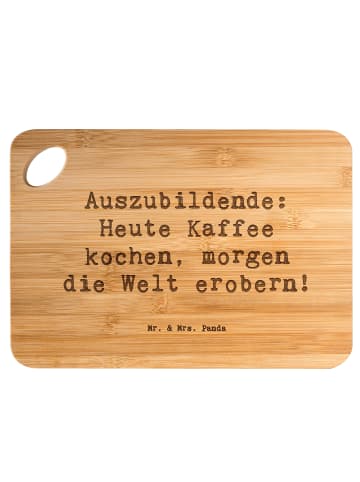 Mr. & Mrs. Panda Servierplatte Spruch Auszubildender Abenteuer m... in Braun