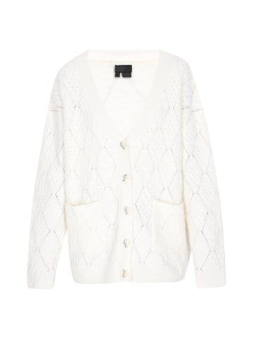 DreiMaster Damen Cardigan in Wollweiss