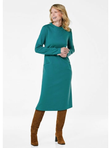 GOLDNER Kurzgröße:  Jerseykleid in dunkelgrün