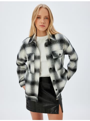 KOTON Blazer in Schwarz Karomuster