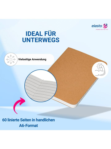elasto Notizbuch "Paper" in braun - A6