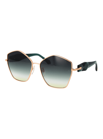 Ana Hickmann Frauen Sonnenbrille Geometrisch Gold