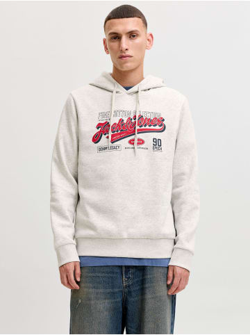 Jack & Jones Kapuzenpullover in White Melange