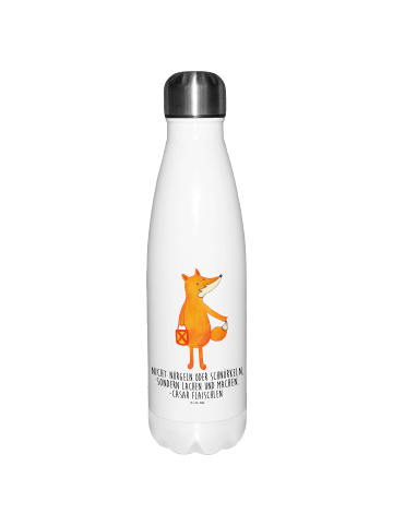 Mr. & Mrs. Panda Thermosflasche Fuchs Laterne mit Spruch in Weiß