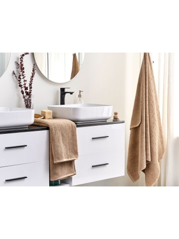 Beliani 2er-Set Handtuch MITIARO in Beige
