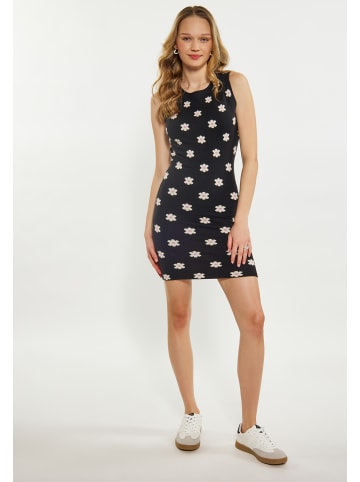 myMo Damen Kleid in SCHWARZ CREME LILA
