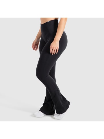 SMILODOX Schlaghose Leggings Aylin Scrunch in Schwarz