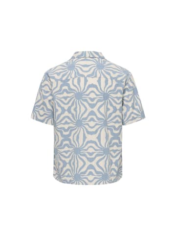 Only&Sons Halbarmhemd in Dusty Blue