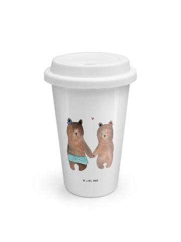 Mr. & Mrs. Panda Kaffeebecher To Go Bär Freundin ohne Spruch in Weiß