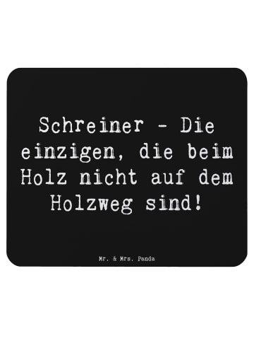 Mr. & Mrs. Panda Mouse Pad Spruch Schreiner Handwerk mit Spruch in Schwarz