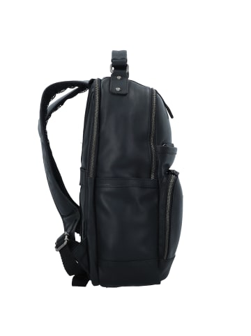 The Chesterfield Brand Austin Business-Rucksack Leder 39 cm Laptopfach in schwarz