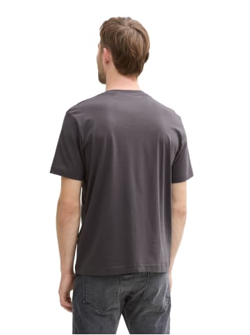 Tom Tailor T-Shirt mit Aufdruck The Casual Department 1962 in Dunkelgrau