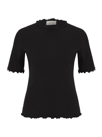 CARTOON Halbarm-Shirt mit Kragen in Schwarz