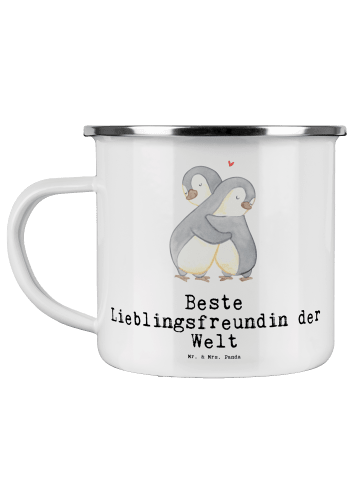 Mr. & Mrs. Panda Kaffeetasse Pinguin Beste Lieblingsfreundin der... in Weiß