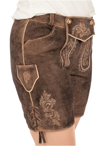 Spieth & Wensky Lederhose FAY in dunkelbraun