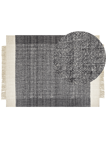 Beliani Kurzflor ATLANTI in Schwarz/Weiß - (W) 160 x (H) 1 x (L) 230 cm