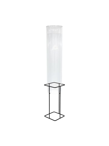 relaxdays Fischsäule in Transparent/ Grau - (H)84 x Ø 20 cm
