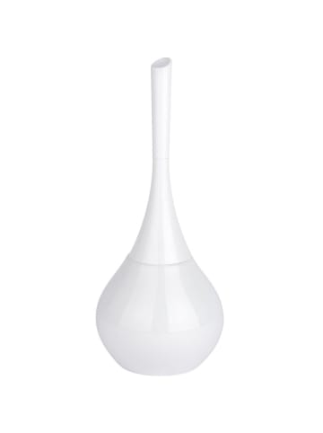 Wenko FLAKON WHITE Bürstenbehälter + WC-Bürste in Weiß, (B) 17 x (H) 42,5 x (L) 17 cm
