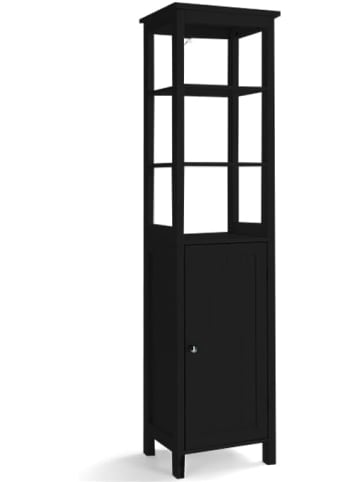 COSTWAY Badezimmerschrank 160cm Wohnzimmer Küche in Schwarz