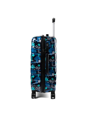 Nowi 4 Rollen Trolley M 66 cm blau