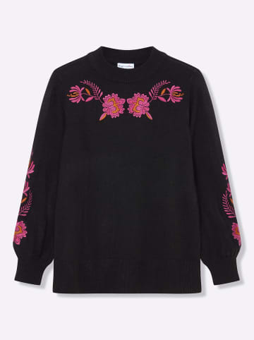 sheego by Joe Browns Pullover in schwarz-gemustert