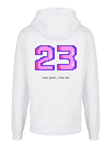 F4NT4STIC Basic Hoodie SIlvester Party Happy People Only in weiß