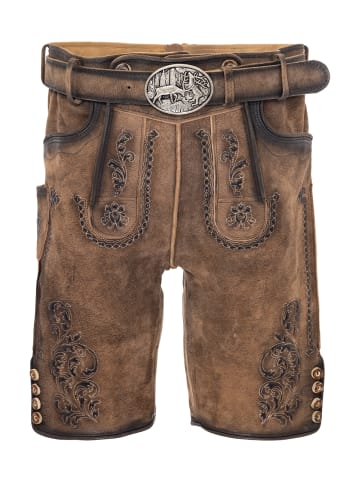 Gwandler Lederhose MARIUS-gespeckt in braun