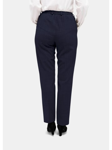 GOLDNER Kurzgröße:  Elegante Stretchhose mit Komfortbund in marine