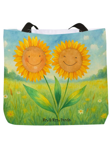 Mr. & Mrs. Panda Shopper Blume Sonnenblume Design ohne Spruch in Weiß