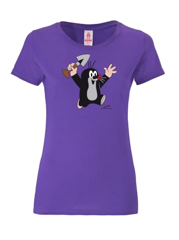 Logoshirt Print T-Shirt Der kleine Maulwurf in violett
