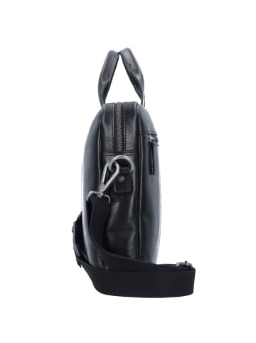 Leonhard Heyden Roma Aktentasche Leder 37 cm Laptopfach schwarz