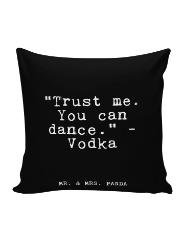 Mr. & Mrs. Panda Kissen 40x40 "Trust me. You can... mit Spruch in Schwarz