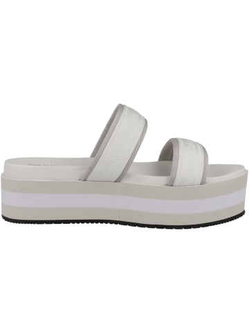 Calvin Klein Sandale Jeans Flatform Sandal Twostrap in weiss