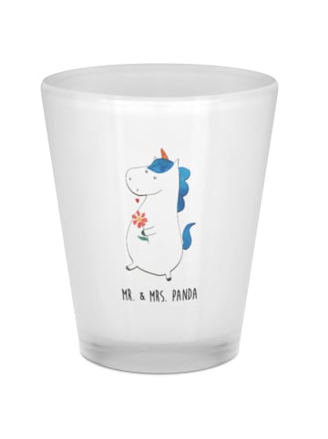Mr. & Mrs. Panda Schnapsglas Einhorn Spaziergang ohne Spruch in Transparent