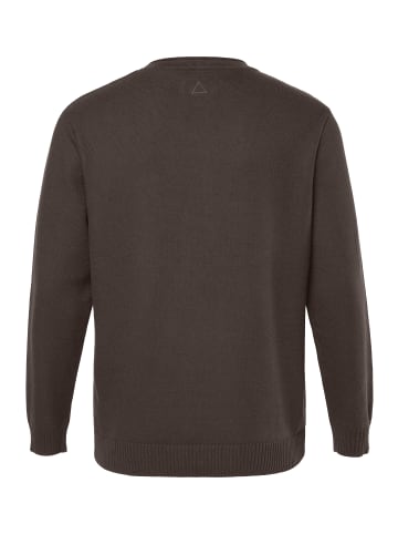 JP1880 Pullover in dunkelbraun