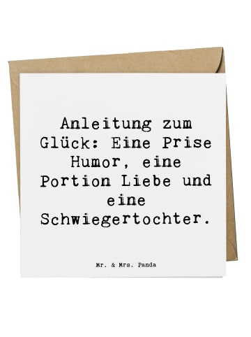 Mr. & Mrs. Panda Grußkarte Spruch Humor Liebe Schwiegertochter m... in Weiß