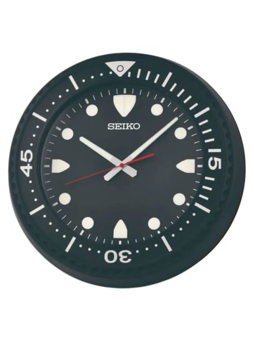 Seiko Quarz Wanduhr mit Leisegang Schwarz