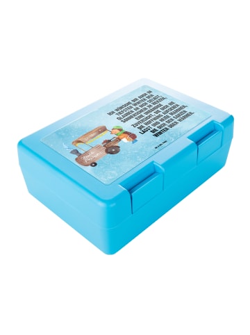 Mr. & Mrs. Panda Brotzeitbox Igel Maronen mit Spruch in Eisblau