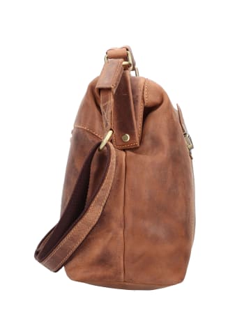 Greenburry Vintage Handtasche Leder 32 cm brown