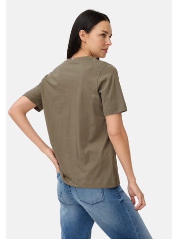 Camel Active T-Shirt aus reiner Baumwolle in Graugrün