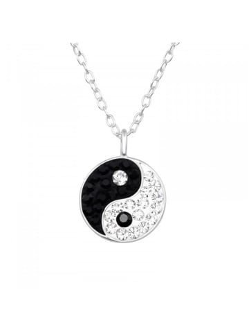 Alexander York Kette mit Anhänger YIN YANG in 925 Sterling Silber, 2-tlg.