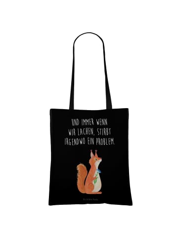 Mr. & Mrs. Panda Tüte Eichhörnchen Blume mit Spruch in Schwarz