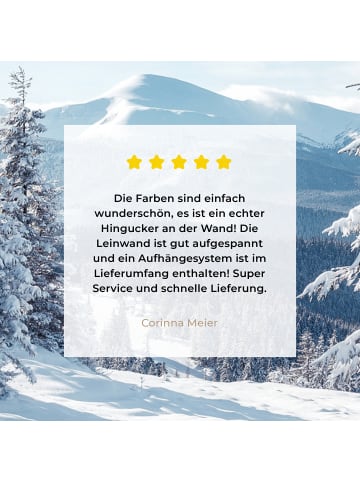 MuchoWow Leinwand bilder Schneelandschaft (BxH)